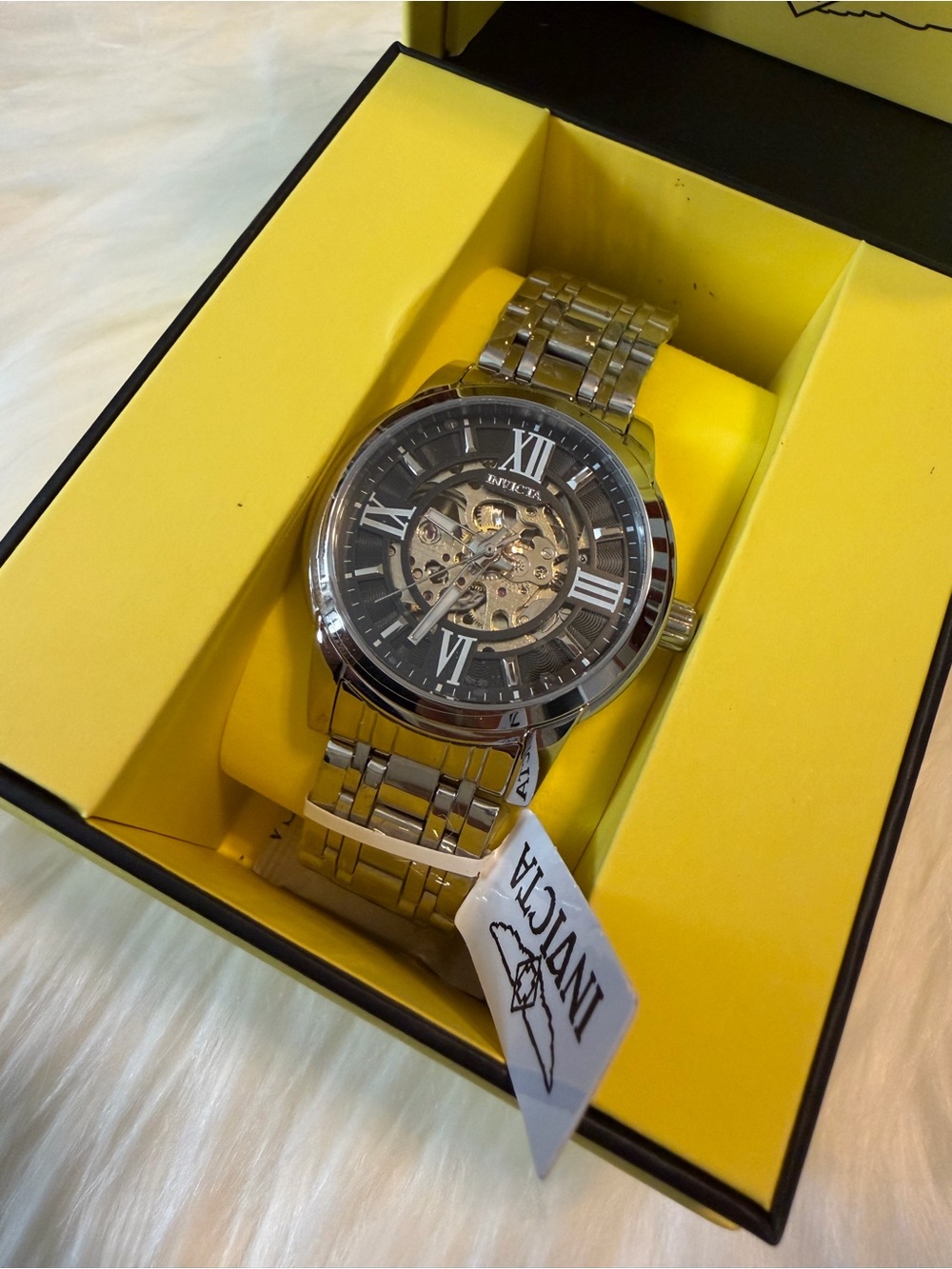 Invicta Object D Art Automatic Silver Skeleton Dial Men's Watch 69132
